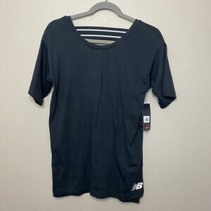 NWT New Balance Black Contender Tee Low Back